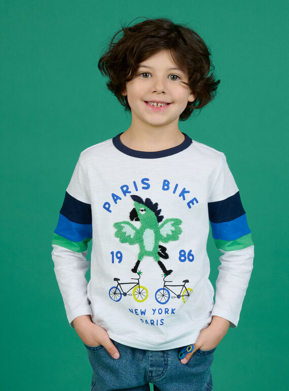 Kind Junge schickes Fahrrad-Animations-T-Shirt NOGATEE / 22S902O1TML000