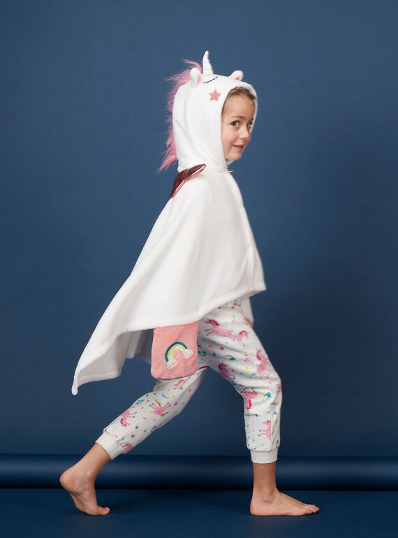 Kinder-Einhornumhang für Mädchen in Soft Boa JEFACAP / 20SH11C2CPE001