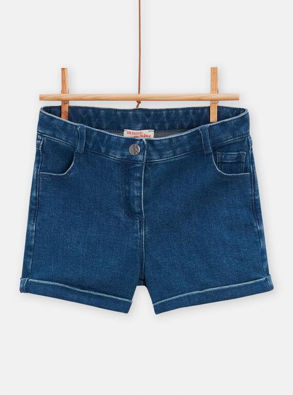 Mittelblaue Jeansshorts für Mädchen TAJOSHORT1 / 24S90192SHOP274