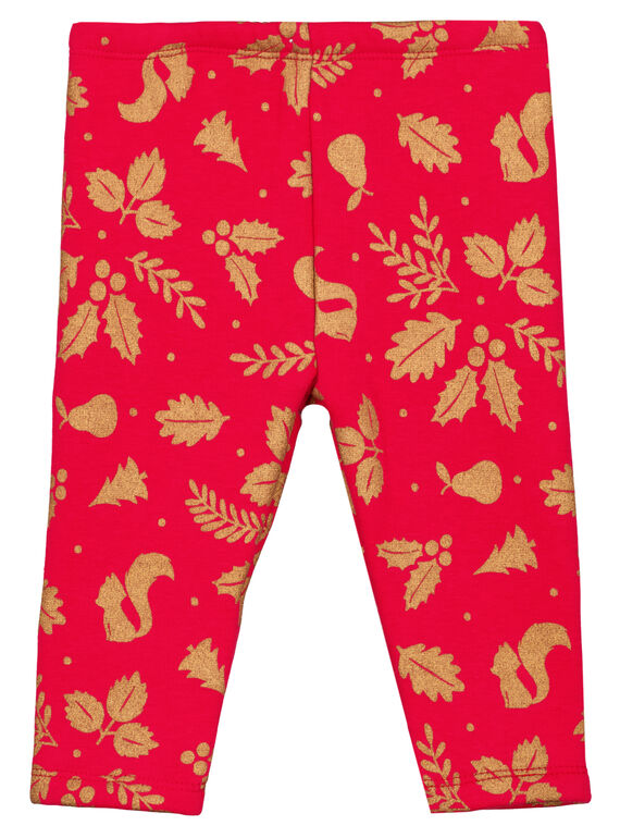 Bedruckte Leggings mit sehr weicher Innenseite Baby Mädchen GINOPAN / 19WG09V1PANF521