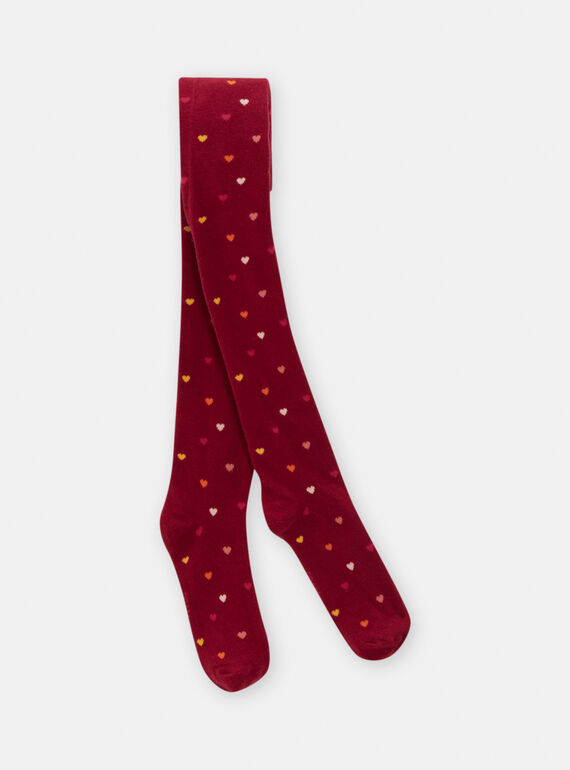 Rote Strumpfhose für Mädchen SYACOUCOL / 23WI01N3COL709