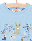 Baby Junge horizon blaues T-Shirt mit Tiermotiven NUSANTI2 / 22SG10S1TMC216