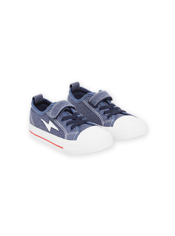 Sneakers aus Denim-Leinen mit Blitzaufnäher ROTOILMIX / 23KK3674D16C201