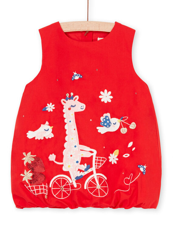 Baby Mädchen rotes Kleid LICANROB4 / 21SG09M2ROBF505