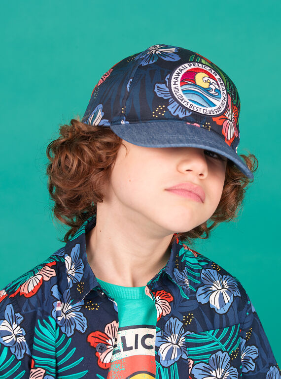 Nachtblaue Mütze für Babyjungen LYOBONCAP / 21SI02W1CHA705