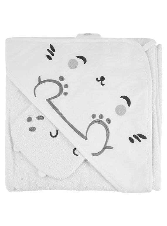 Frotteehandtuch mit Kapuze Katze&Hund für Neugeborene (unisex) JOU1POIN / 20SF42J1POI000
