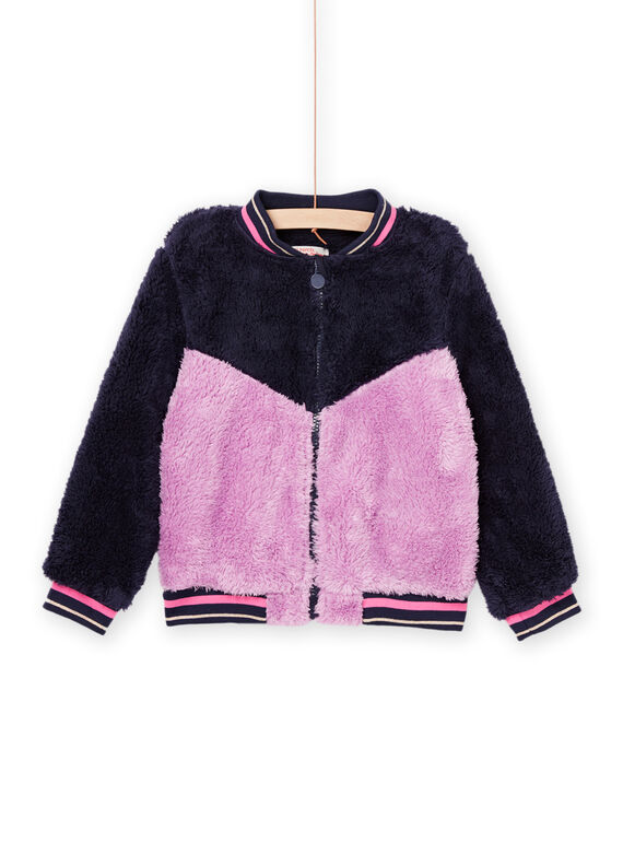 Teddy aus Sherpa in marineblau und lila PAJOCARF2 / 22W901D5CAR070