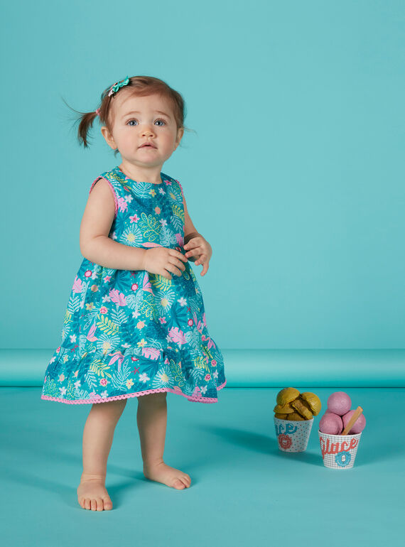 Bedrucktes Babykleid für Mädchen JIQUAROB1 / 20SG09R2ROB621