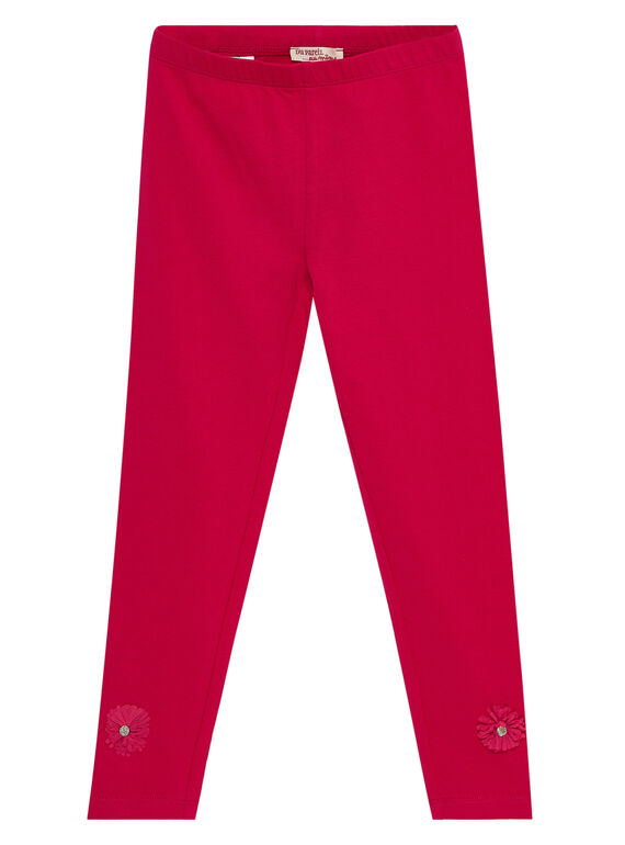 Einfarbige Leggings mit Schleifen an den Beinenden JYAWELEG1 / 20SI0192CAL304