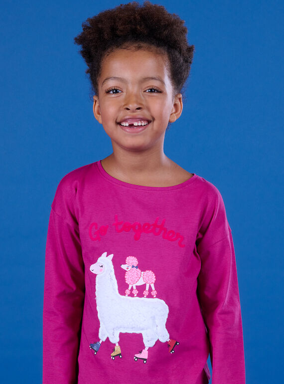 Langarmshirt mit Lama- und Hundedruck PAMUTEE2 / 22W901R2TMLD312
