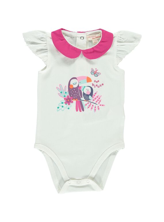 Girls' short-sleeved bodysuit CIGAUBOD / 18SG09L1BODA001