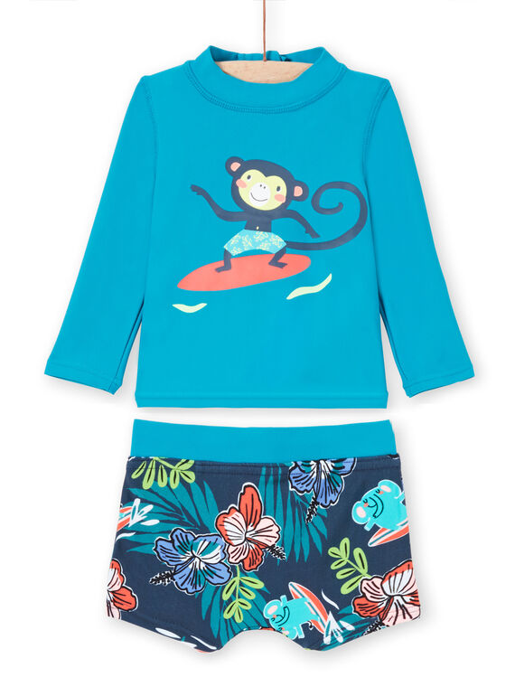 Baby Boy's UV Shirt und Boxer Set in Türkis LYUENS / 21SI10DBMAI202