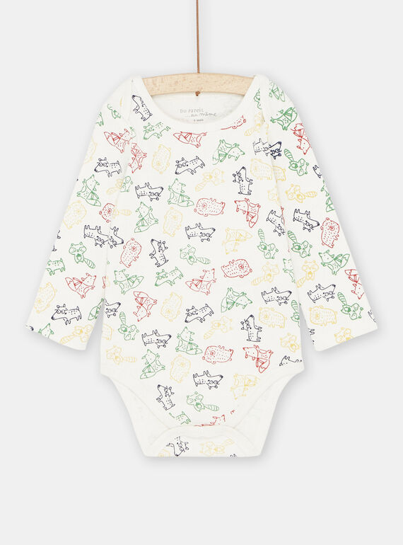 Mehrfarbiger Body mit Tierprint, Baby, Jungen SEGABODAOP / 23WH1462BDL001