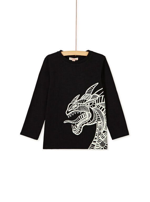 Black LONGSLEEVE T-SHIRT KOJOTEE13 / 20W90242D32090