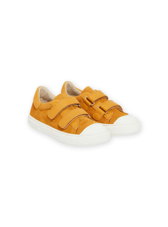 Kind Junge gelbe Leder-Sneakers NOBASVITALI / 22KK3632D3F010