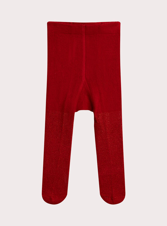 Glitzerrote Strumpfhose für Baby Mädchen  VYIJOCOLU4 / 24WI09H4COLF503