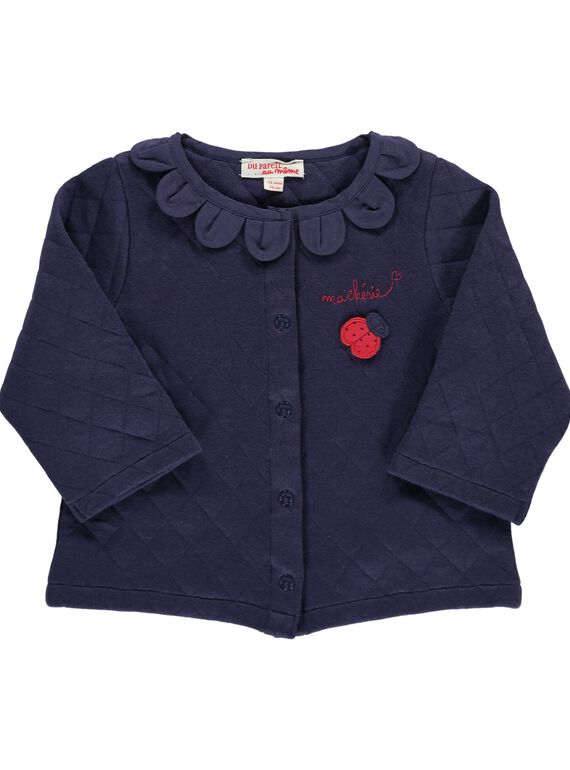 Baby girls' fleece cardigan CIDECAR1 / 18SG09F1CAR705