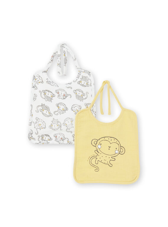 Satz mit 2 Lätzchen für kleine Jungen LOU1BAV2 / 21SF41H1BAV103