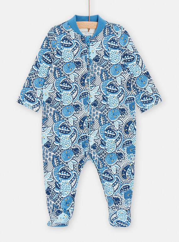 Blauer Schlafanzug mit Paisley-Print für Baby-Jungen TEGAGREAOP / 24SH1441GRE003