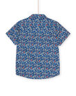 Blaues Hemd mit marineblauem Aufdruck ROBLESHIRT / 23S90231CHMC204