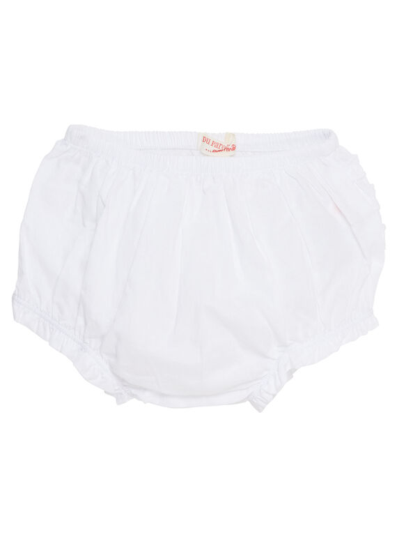 Weiße Baby-Bloomers für Mädchen JIJOBLOO1 / 20SG09T1BLR000