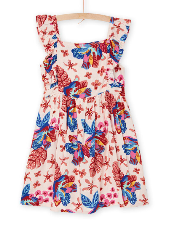 Kleid in Ecru mit exotischem Druck RAMUMROB3 / 23S901G2ROBD327