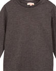 Langarm-T-Shirt Uni ANTHRAZITGRAU MELIERT GOESTEE4 / 19W902U4D32944
