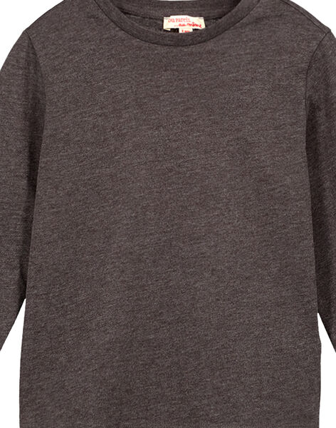 Langarm-T-Shirt Uni ANTHRAZITGRAU MELIERT GOESTEE4 / 19W902U4D32944