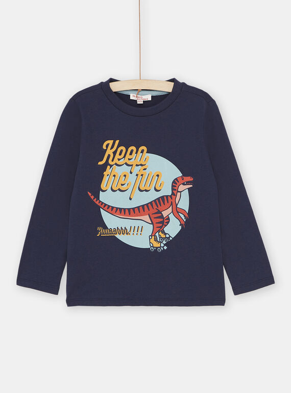 T-Shirt, dunkelblau, Jungen SOJOTEE2 / 23W902F5TML705