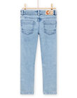 Kind Junge stricken Denim-Jeans mit Hai Schlüsselanhänger NOVIJEAN / 22S902M1JEAP269