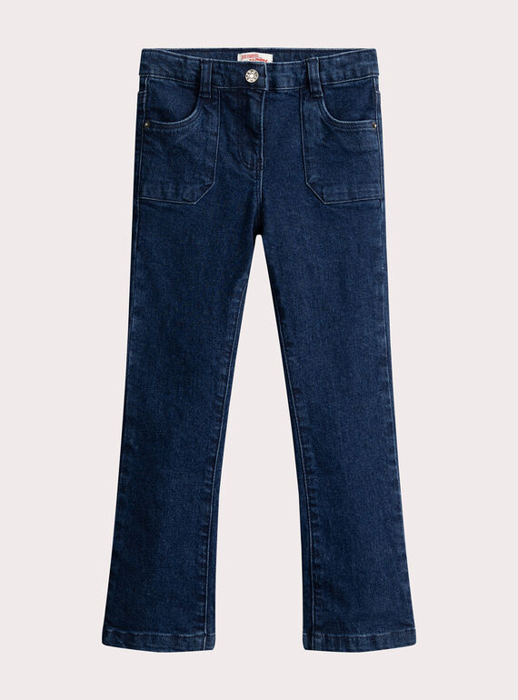 Jeans aus dunklem Denim Flare-Cut für Mädchen VAJOPANT2 / 24W901J1PANP271