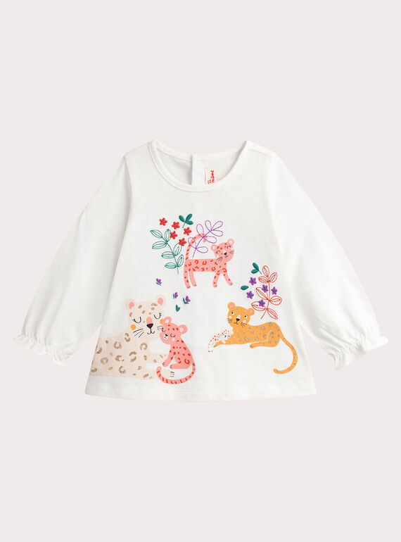 Jäckchen mit Leopardenmotiv Kleinkind Mädchen VIKOTEE2 / 24WG0932TML001