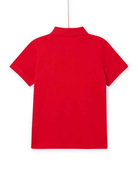 Rotes Polohemd für Kinder Jungen mit Hai-Stickerei NOJOPOL3 / 22S90265POL050