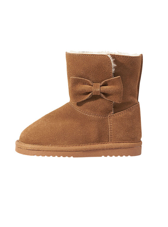 Warme Camel Stiefel aus Lackleder für Kinder Mädchen GFBOTTEPAU / 19WK35Y4D10804