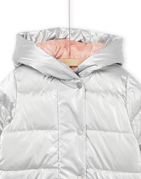 Silberne Daunenjacke mit Kapuze PALONDOUN2 / 22W901G1D3E956