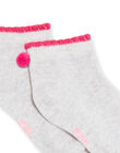 Kind Mädchen graue Socken mit Bommeln NYAJOSCHO1D / 22SI0167SOQJ920