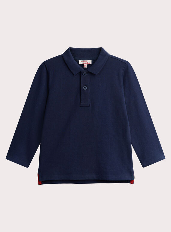 Marineblaues Poloshirt für Jungen VOJOPOL1 / 24W902G4POL705