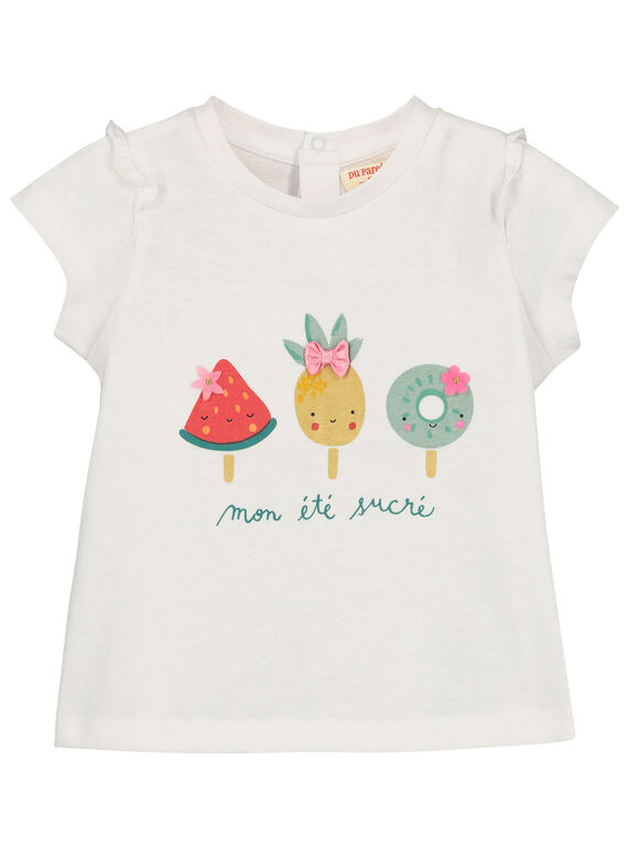 Bedrucktes Baby-T-Shirt für Mädchen FICUTI1 / 19SG09N1TMC000