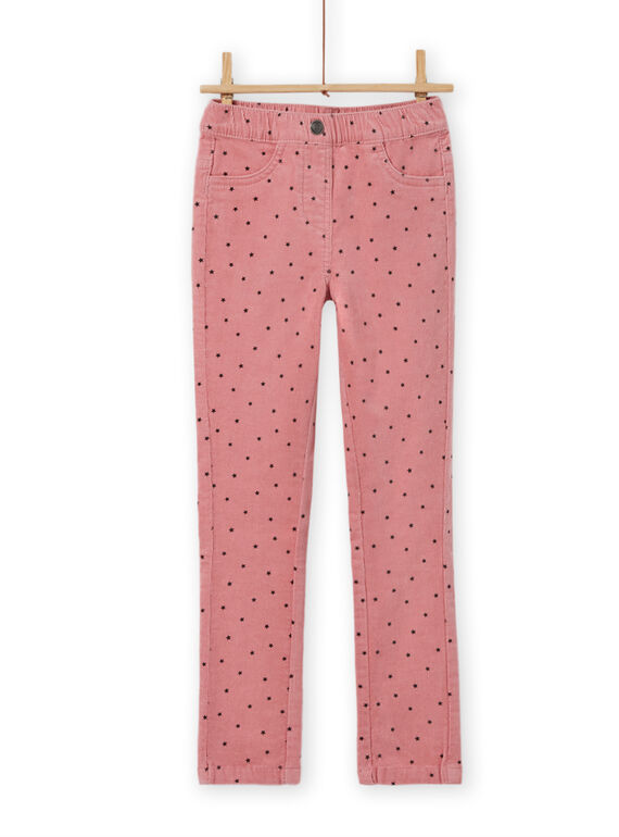 Rosa Cordhose für Mädchen mit Tupfen MAJOVEJEG3 / 21W901N3PANH700