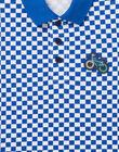 Blau kariertes Poloshirt Kind Junge NOGAPOL / 22S902O1POL000