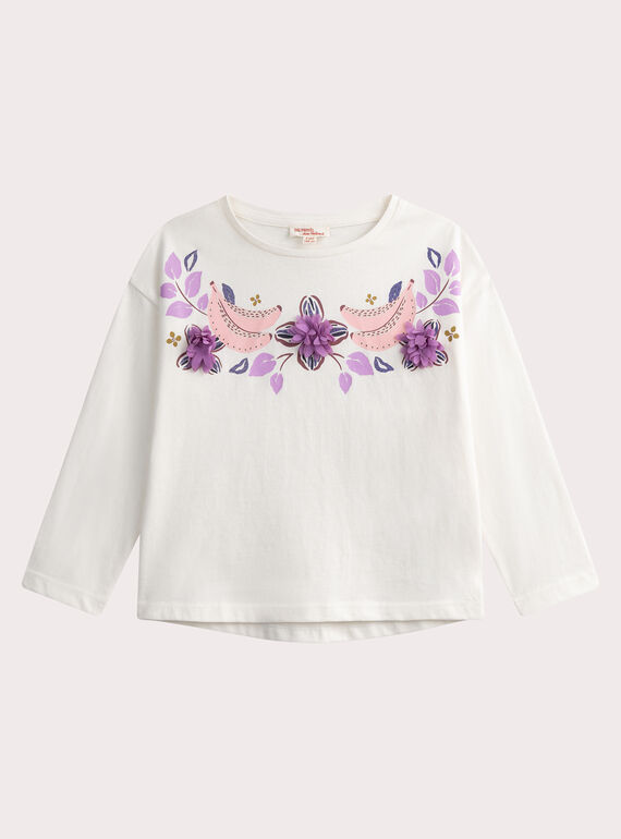 Nudefarbenes Langarmshirt mit Blumen-Motiv WALANTEE1 / 25S90142TML003
