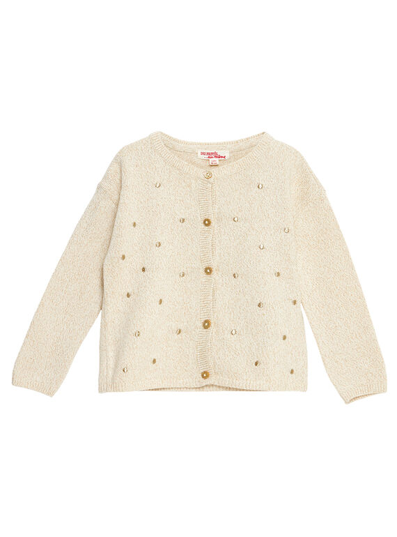 Naturweiße Strickjacke  JATROCAR2 / 20S901F1CAR001