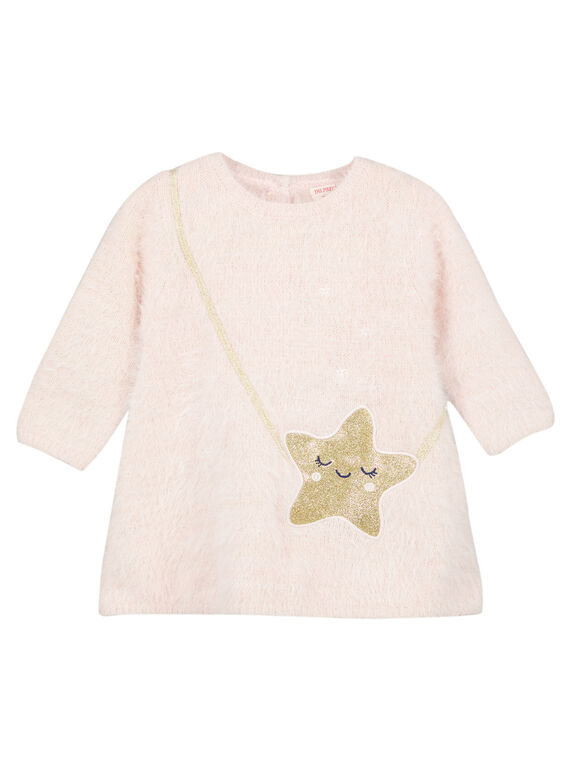 Strickkleid mit Lurex Baby Mädchen GIBLAROB3 / 19WG09S1ROBD310
