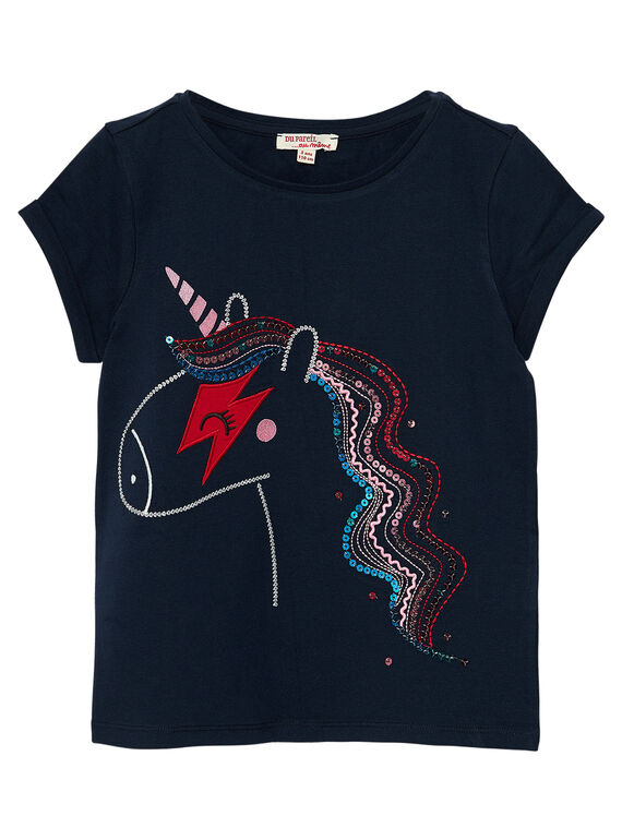 Blaues kurzärmeliges T-Shirt JAGRATI1 / 20S901E1TMCC243