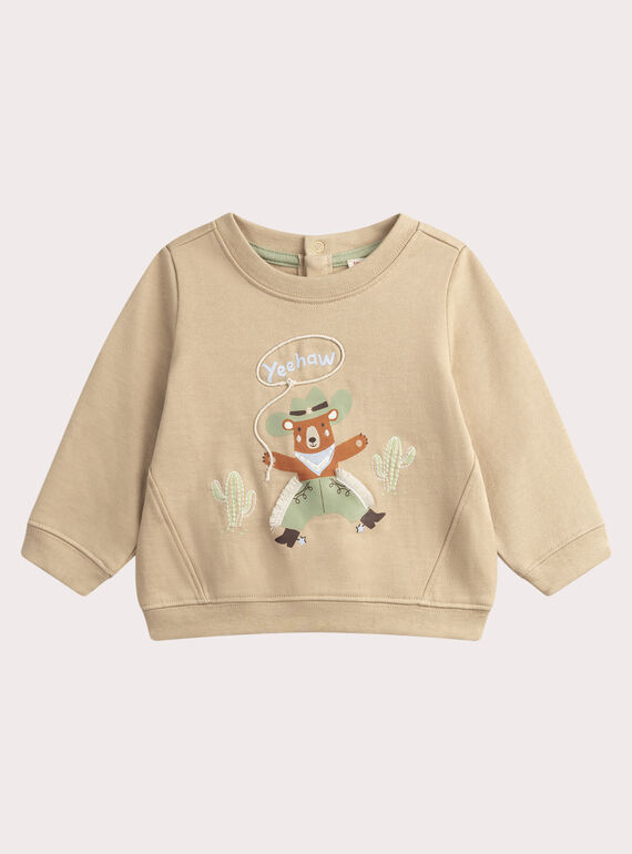 Sweatshirt in Haselnussbraun für Baby-Jungen WULANSWE / 25SG1042SWE821