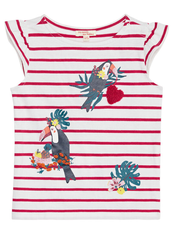 Naturweißes kurzärmeliges T-Shirt JACLOTIEX / 20S90112TMC001