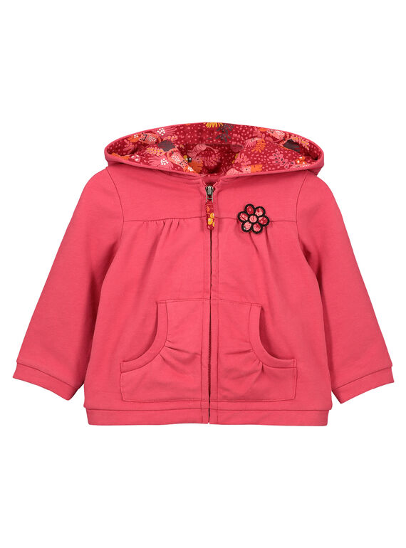 Baby-Weste mit Kapuze und Reißverschluss für Mädchen FIBAHOJOG / 19SG0961JGH308