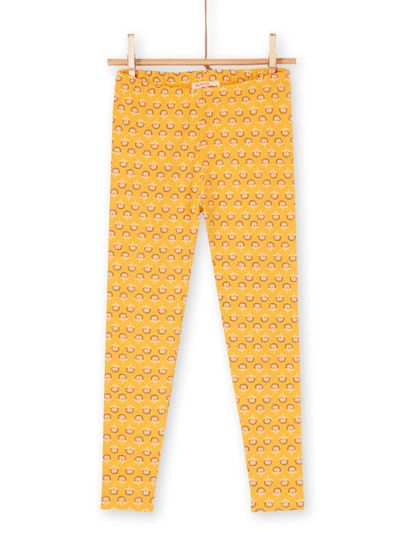 Gelbe Leggings für Kinder und Mädchen LYAPOELEG / 21SI01Y1CAL107
