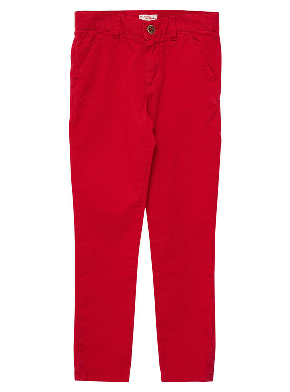 Rote Chinohose für Jungen JOJOPACHI6 / 20S90246D2BF505