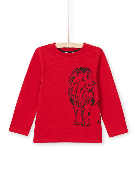 Rotes T-Shirt für Jungen MOJOTEE7 / 21W902N2TML505